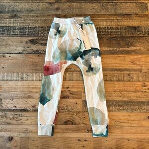 PopUpShop organic cotton baggy leggings, water flower, Size 5